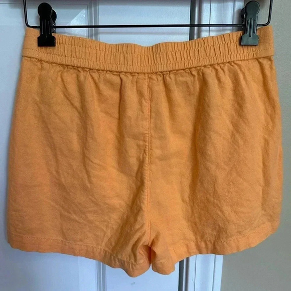 J Crew Linen Blend Cantaloupe Colored Drawstring Shorts - Picture 5 of 5